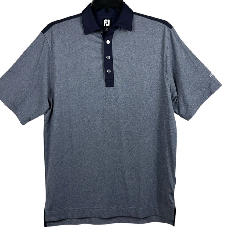 FootJoy Athletic Short Sleeve Polo Shirt Mens Size Medium Golf Blue